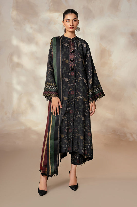 Khaddar Printed 3PC Unstitched With Khaddar Shawl- P114