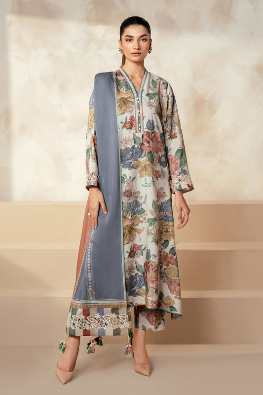 Khaddar Printed 3PC Unstitched With Khaddar Shawl- P115