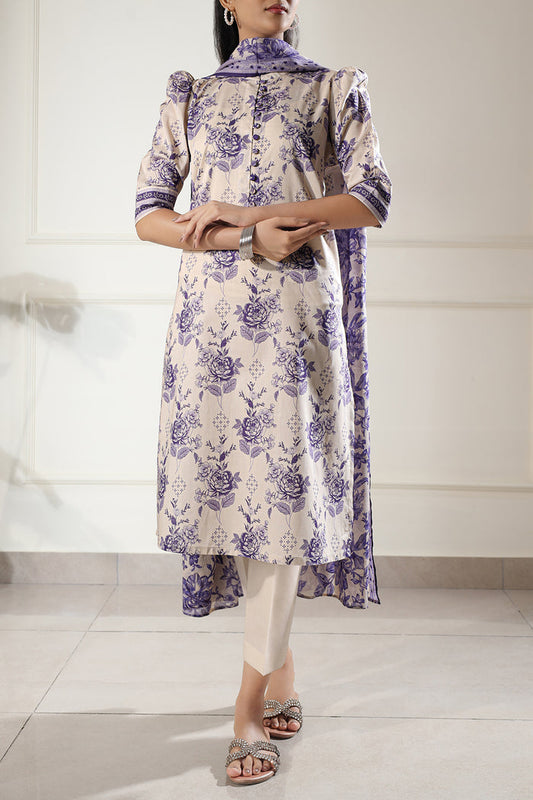 Khaddar Printed 3PC Unstitched With Khaddar Shawl- P117