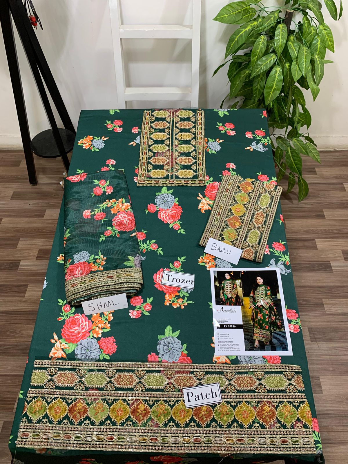 Heavy EMB 3PC Winter Dress With EMB Silk Dupatta- WQ104