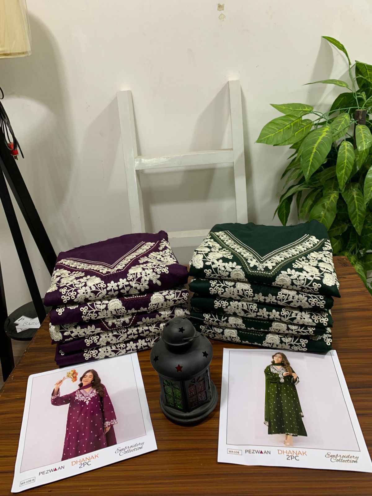 Embroidered 2Pc Dhanak Unstitched Winter Dress With EMB Patches - W630