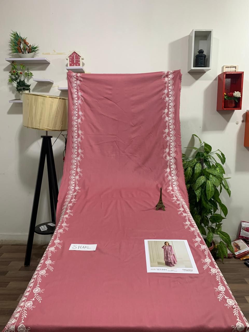 EMB 3PC Unstitched Winter Dress With EMB Shawl- WA-120