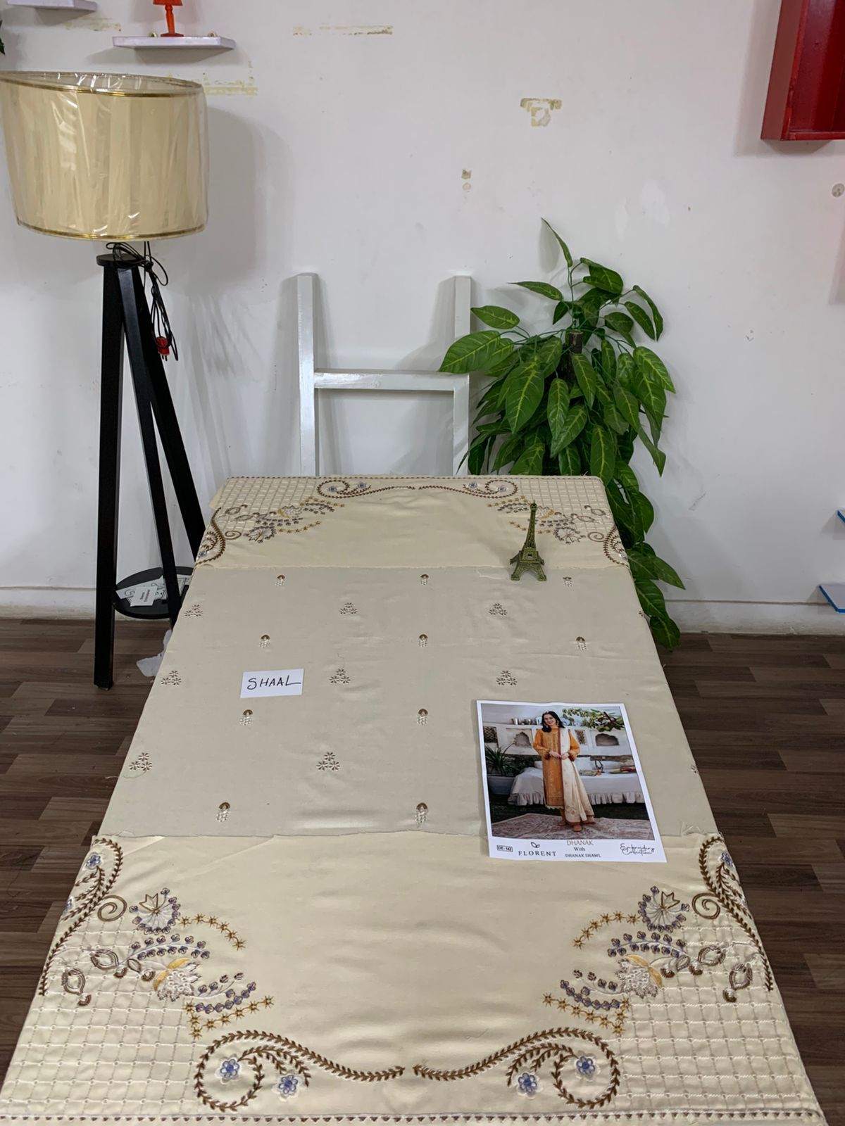 EMB 3PC Unstitched Winter Dress With EMB Shawl- DE-142