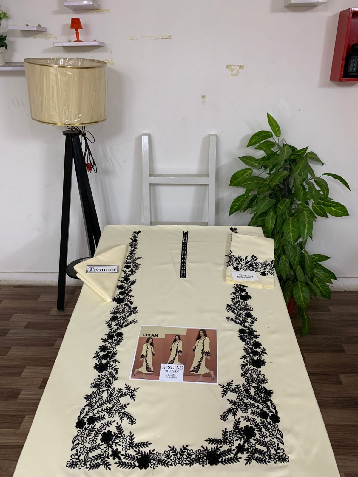 Embroidered 2Pc Dhanak Unstitched Winter Dress With EMB Patches - W628